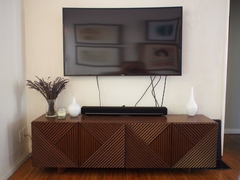 What To Do With Cables Hanging From A Mounted Tv - Cable Cover Wall Mounted Tv